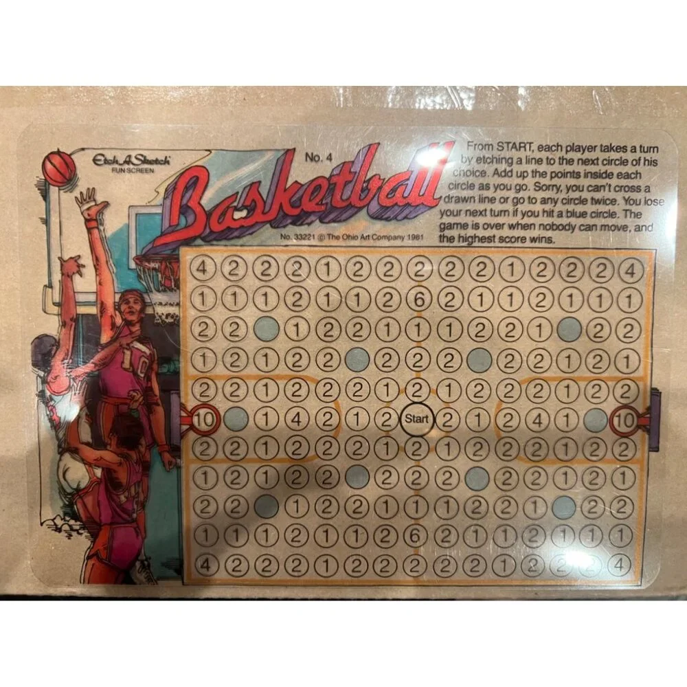 Vintage Etch A Sketch Fun Screens Action Pack‎ Sports Missing One Film, Vintage
